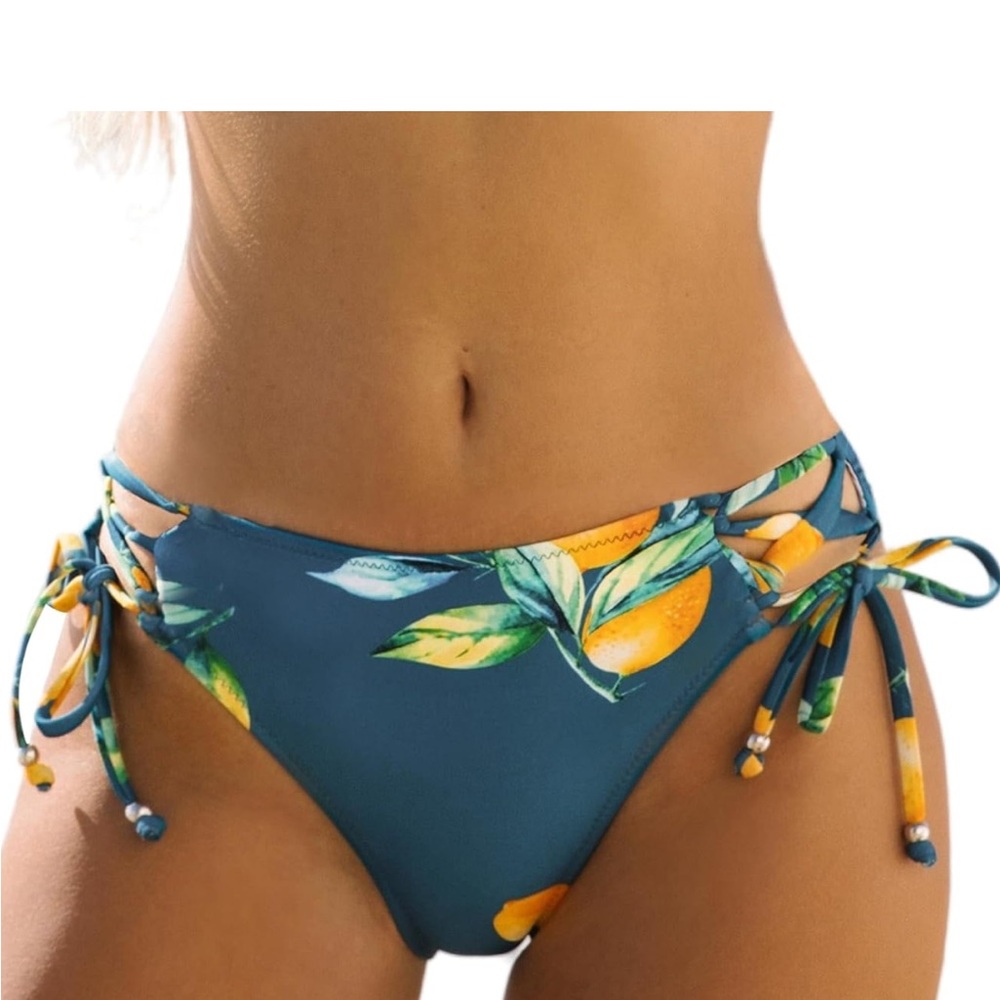 CUPSHE Women Swimsuit Bikini Bottom String Cheeky Side Tie Low Rise Bathing Suit